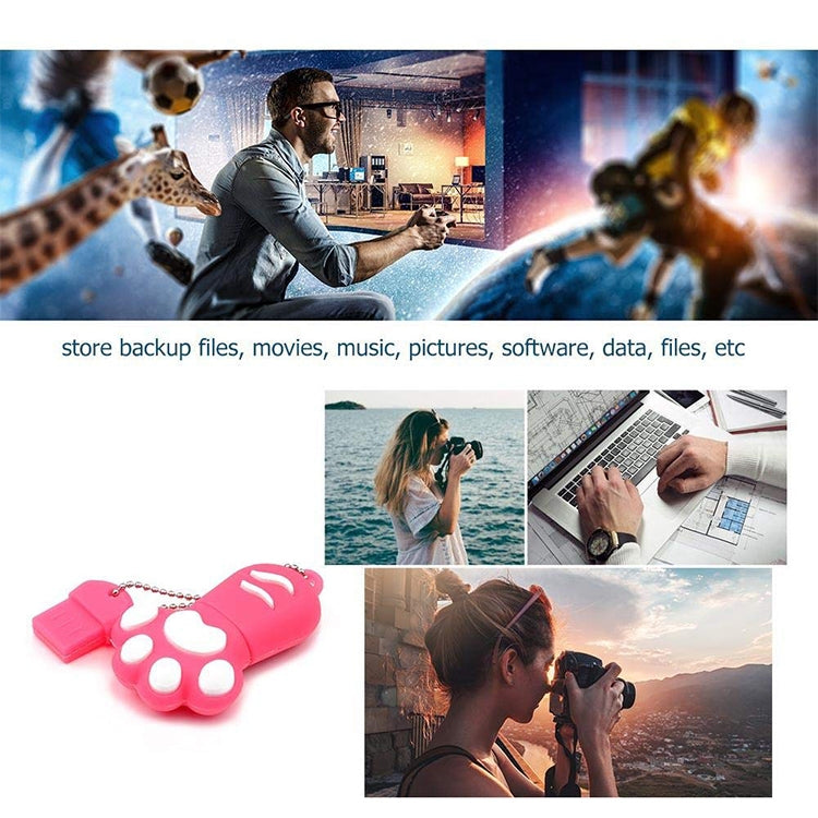 Disque USB 2.0 16 Go en silicone pour gamers - Patte d'ours