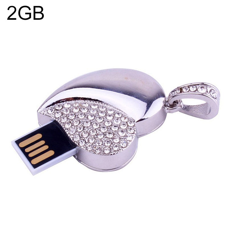 Bijoux en diamant en forme de cœur en argent, disque Flash USB, spécial pour les cadeaux de la saint-valentin, 2GB, 4GB, 8GB, 16GB