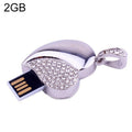 Bijoux en diamant en forme de cœur en argent, disque Flash USB, spécial pour les cadeaux de la saint-valentin, 2GB, 4GB, 8GB, 16GB