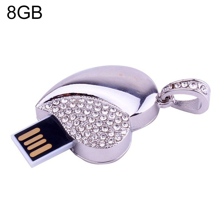 Bijoux en diamant en forme de cœur en argent, disque Flash USB, spécial pour les cadeaux de la saint-valentin, 2GB, 4GB, 8GB, 16GB
