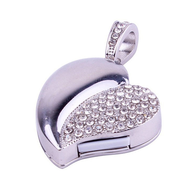 Bijoux en diamant en forme de cœur en argent, disque Flash USB, spécial pour les cadeaux de la saint-valentin, 32GB