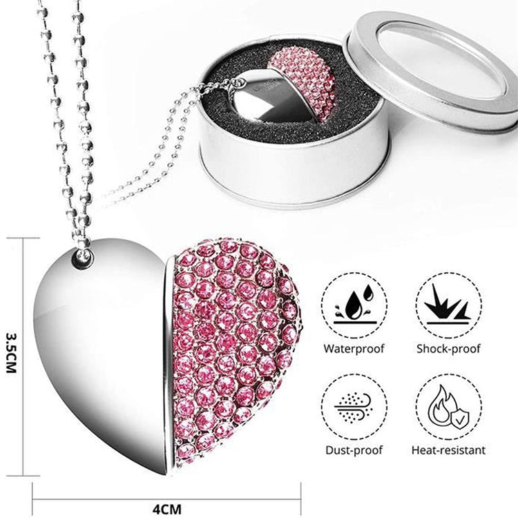 Disque Flash USB cœur - Accessoire cadeau Saint-Valentin