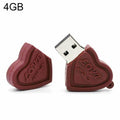Disque flash USB de 4 Go de style double cœur, 4GB, 16GB