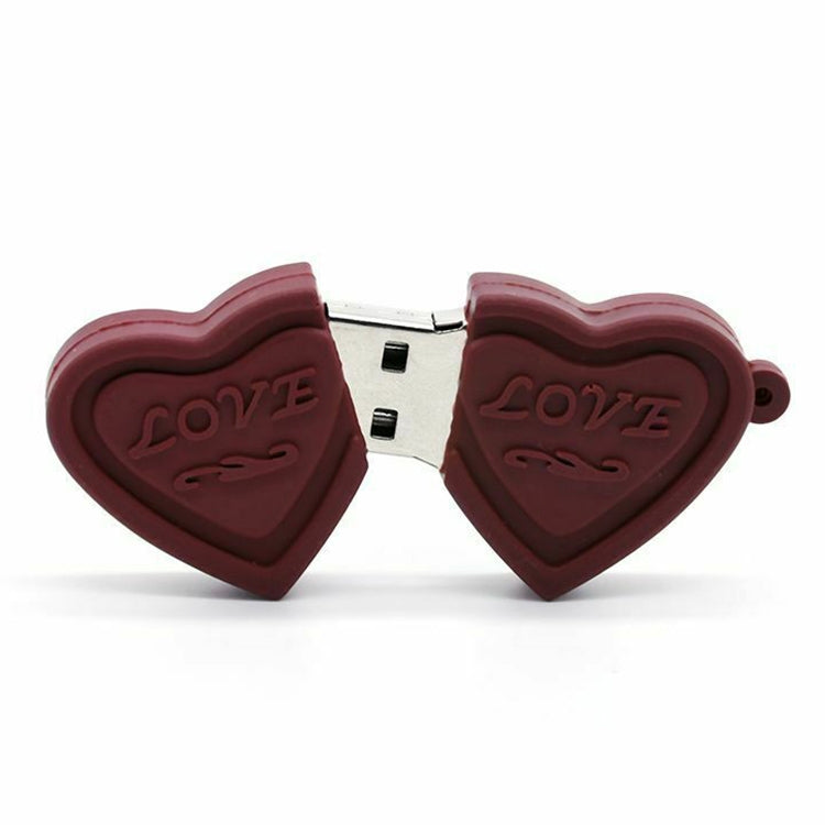Disque flash USB de 4 Go de style double cœur, 4GB, 16GB