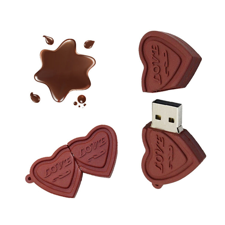 Disque flash USB de 4 Go de style double cœur, 4GB, 16GB