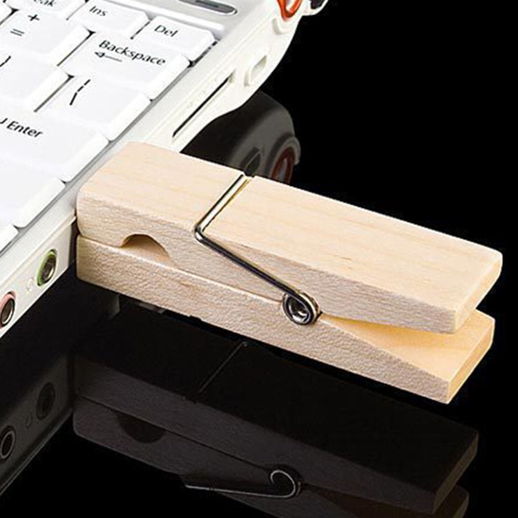 Wooden Clip USB Flash Drive - 4GB, 8GB for Gaming