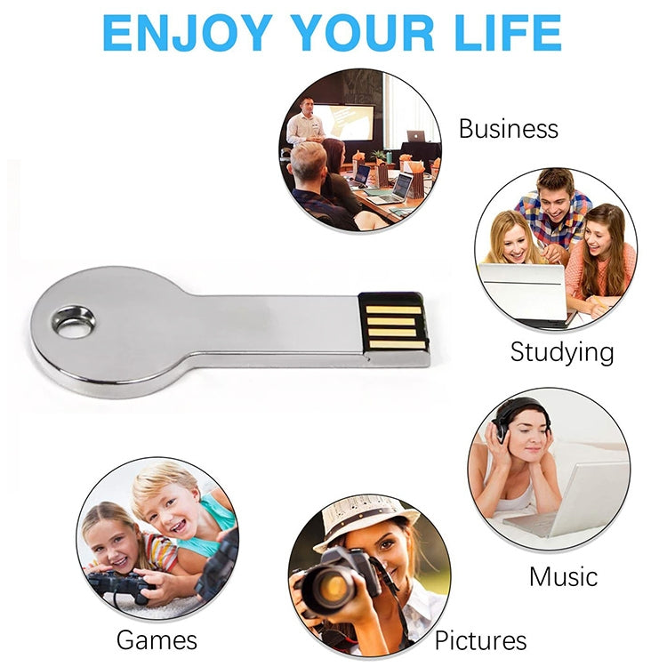 Clé USB 2.0 Métal Argenté 32 Go pour Gaming et PC