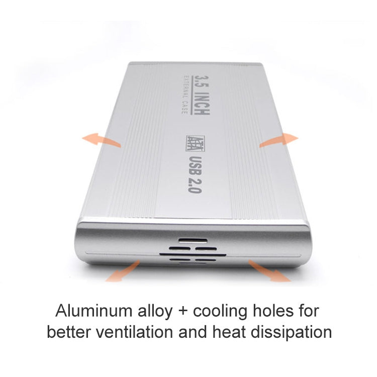 External 3.5-inch SATA HDD USB 2.0 Enclosure for PC