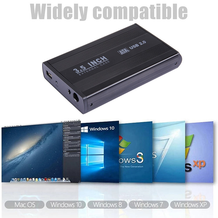 External 3.5-inch SATA HDD USB 2.0 Enclosure for PC