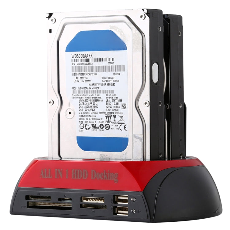 Station d'accueil double SATA/IDE pour disque dur et cartes