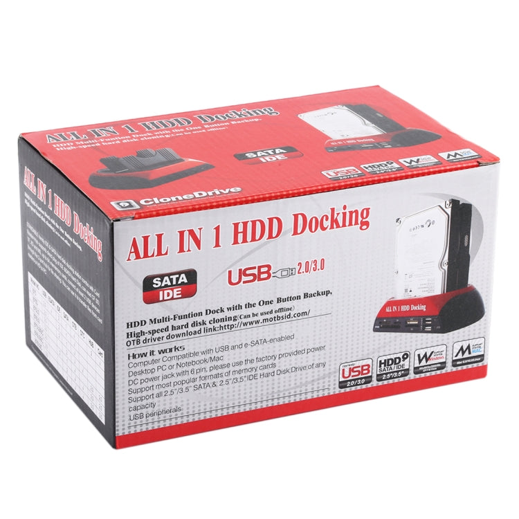 Station d'accueil double SATA/IDE pour disque dur et cartes