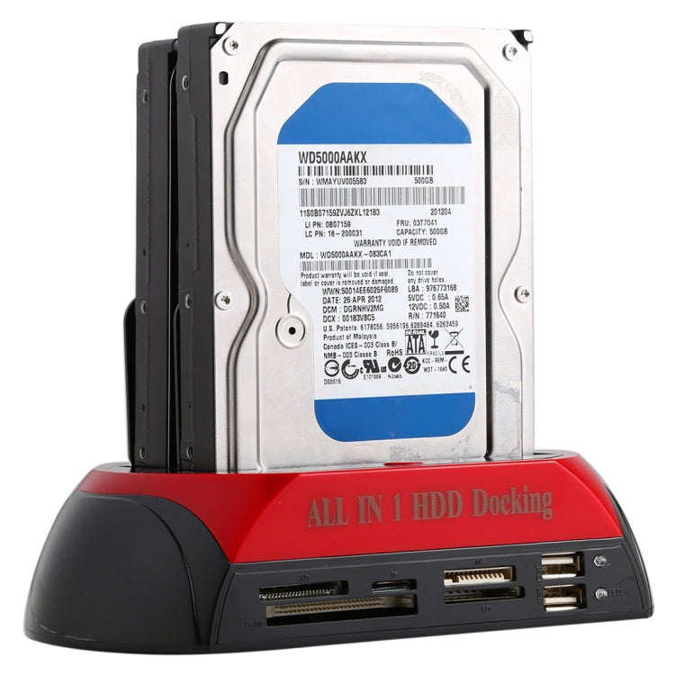 Station d'accueil double SATA/IDE pour disque dur et cartes