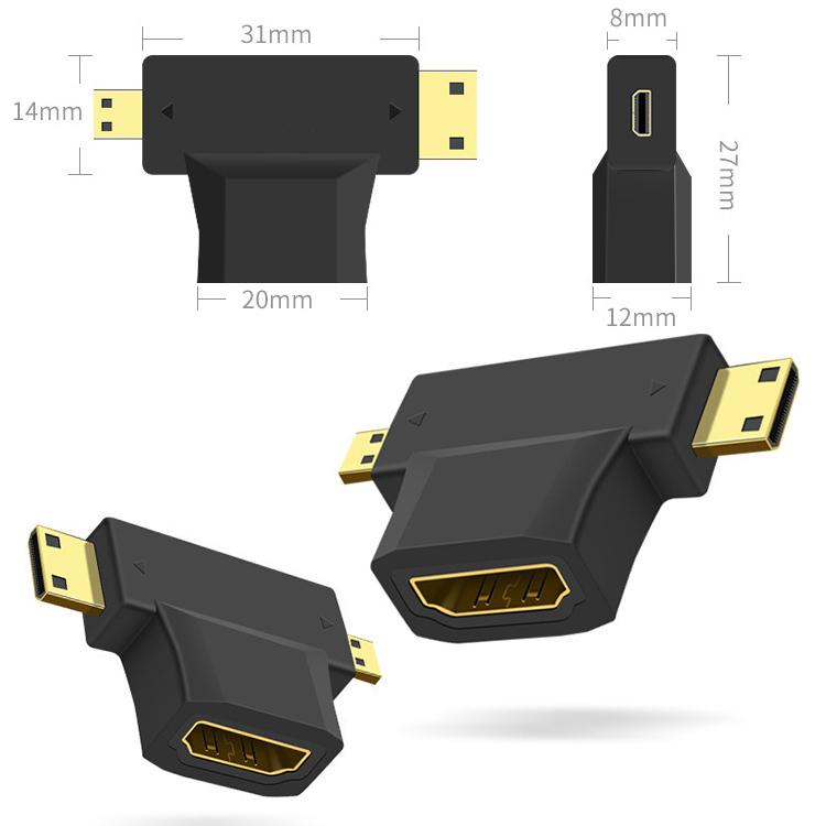 3-in-1 HDMI Adapter for PC and Gaming - Mini & Micro HDMI