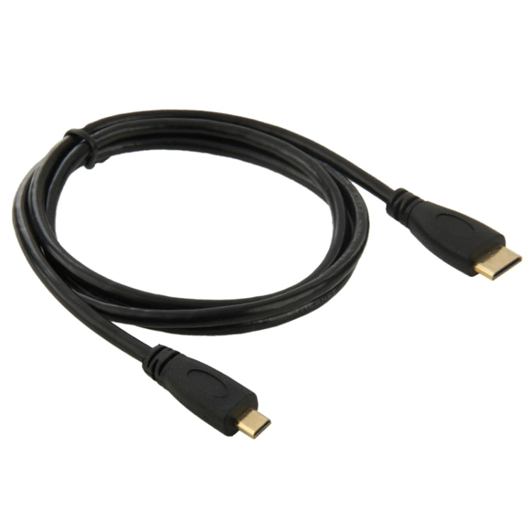 Câble adaptateur mini HDMI mâle vers micro HDMI mâle de 1 m, Mini HDMI Male, Length: 1m