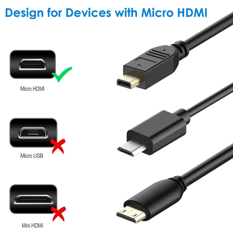 Adaptateur mini HDMI vers micro HDMI 30 cm pour PC gaming