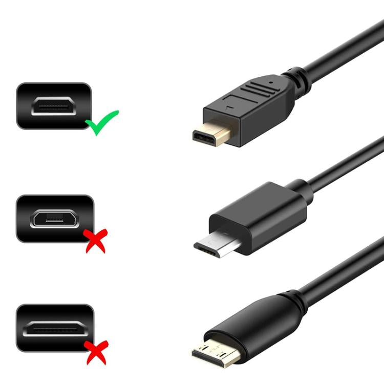 Adaptateur mini HDMI vers micro HDMI 30 cm pour PC gaming
