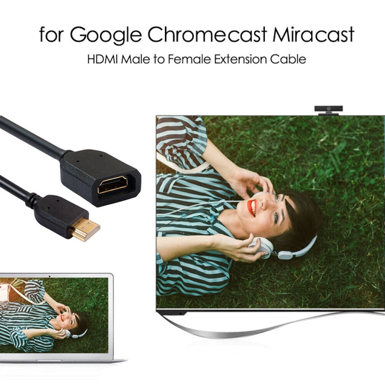 Câble adaptateur de connecteur HDMI 19 broches mâle vers HDMI 19 broches femelle (AM-AF) de 10 cm, HDMI AM to AF