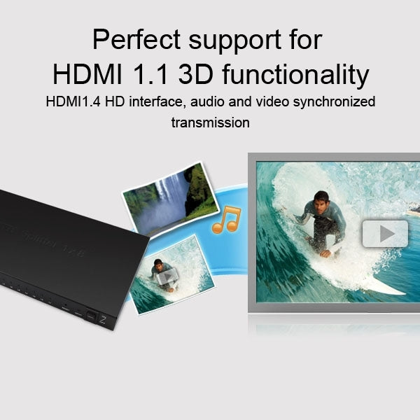 Répartiteur HDMI Mini 1x4 1080P pour PC et vidéoprojecteur