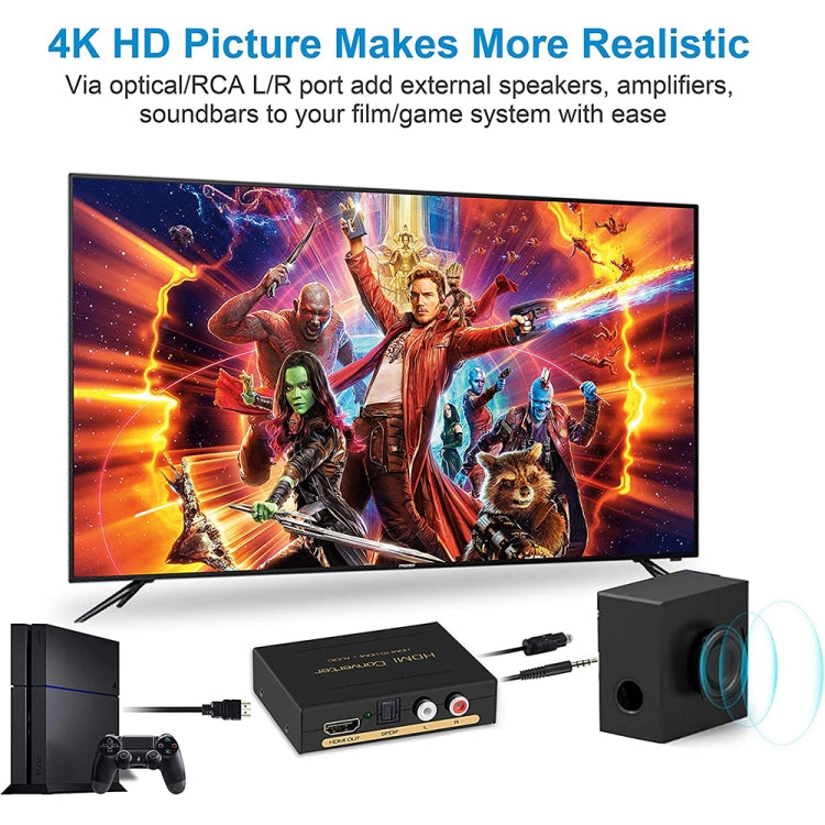 Convertisseur HDMI avec Audio SPDIF pour PC Gaming