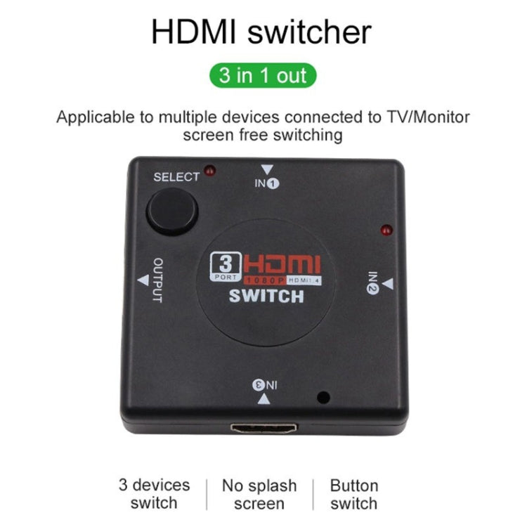 Commutateur HDMI 3 ports 1080P pour PC et gaming