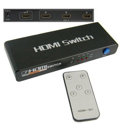 Commutateur HDMI 3 ports 1080P pour PC et consoles de jeu