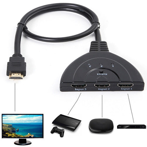 Commutateur HDMI Pigtail 3x1 1080P pour PC Gaming