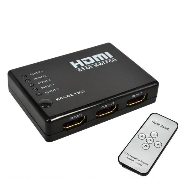 Commutateur HDMI 5 ports 1080P pour gaming et HDTV