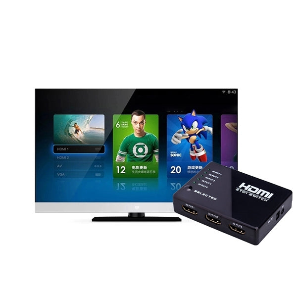 Commutateur HDMI 5 ports 1080P pour gaming et HDTV