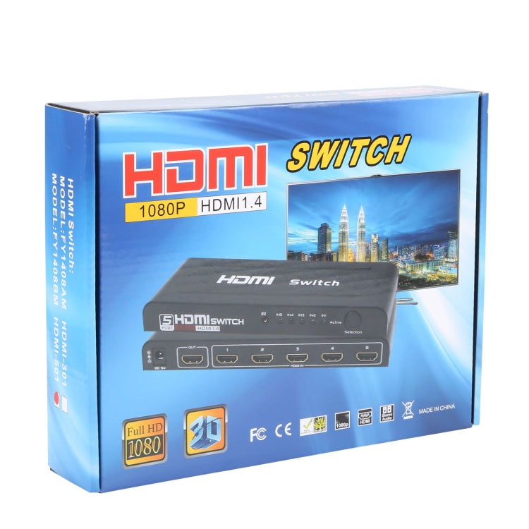 Commutateur HDMI 5 ports Full HD 1080P pour PC Gaming