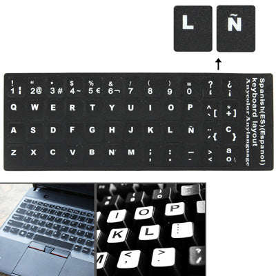 Spanish Keyboard Stickers for PC: Easy Learning