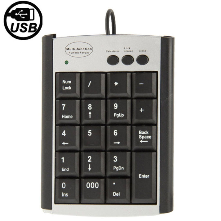 Non-synchronous USB Multi-function Keyboard for Laptop with 19 Keys, Multi Function Keypad