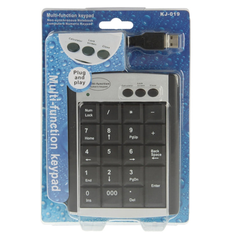 Non-synchronous USB Multi-function Keyboard for Laptop with 19 Keys, Multi Function Keypad