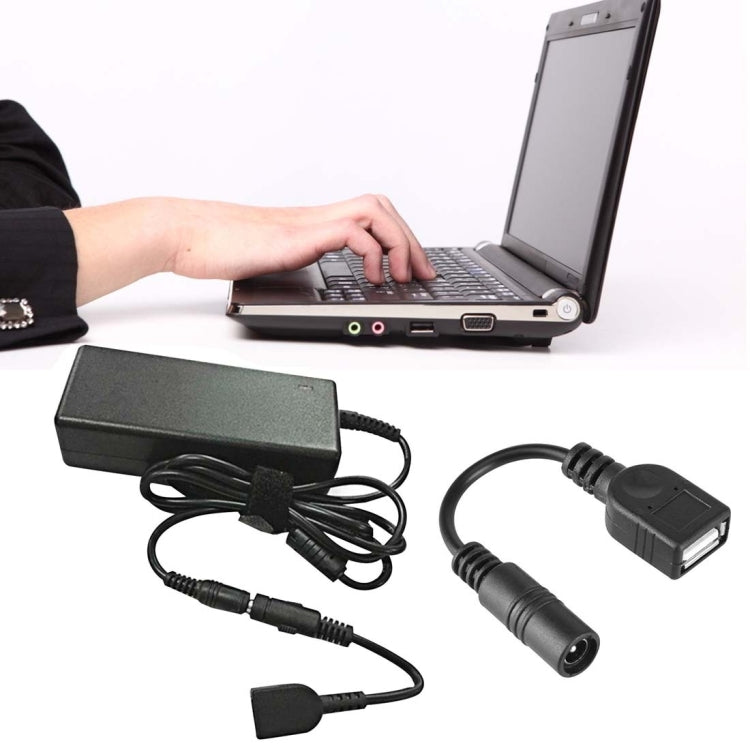 Câble d'alimentation USB pour PC - 5,5 x 2,1 mm, 15 cm