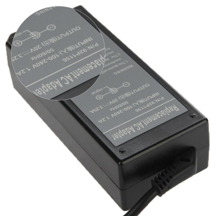 Adaptateur secteur 20 V 3,25 A pour ordinateur portable IBM/Lenovo, pointes de sortie : 7,9 mm x 5,5 mm., 3.25A