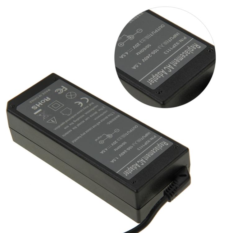 20V 4.5A AC Adapter Charger for IBM/Lenovo Laptop, Output Tips: 7.9mm x 5.5mm.