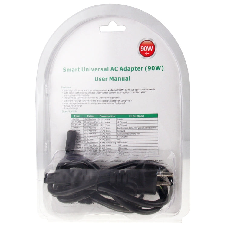 Universal 90W PC Charger with 13 Tips - Accessory