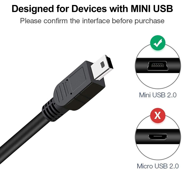 Câble USB 2.0 AM vers Mini USB 5 broches - 1,5 m idéal