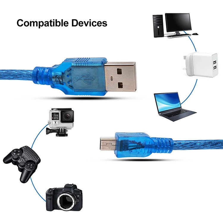 30.5 cm High-Quality Mini 5-pin USB 2.0 Cable for PC