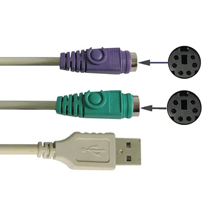 Adaptateur USB vers PS/2 pour clavier et souris gaming