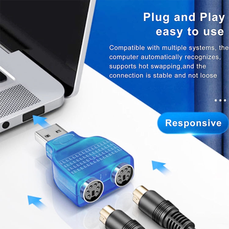 Adaptateur USB vers PS/2 pour Souris et Clavier Gaming