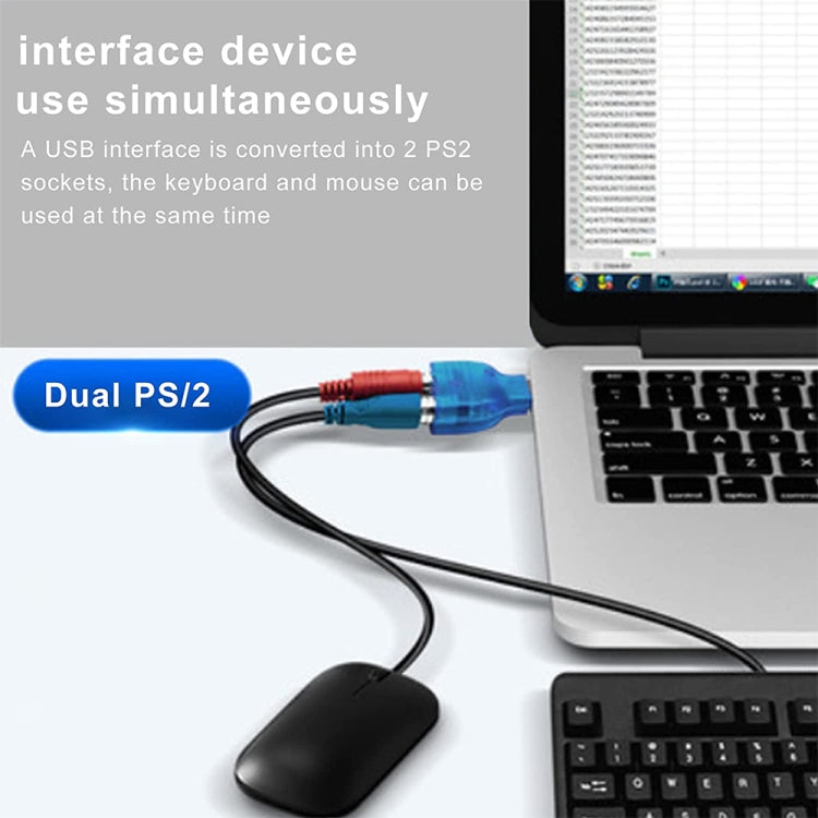 Adaptateur USB vers PS/2 pour Souris et Clavier Gaming