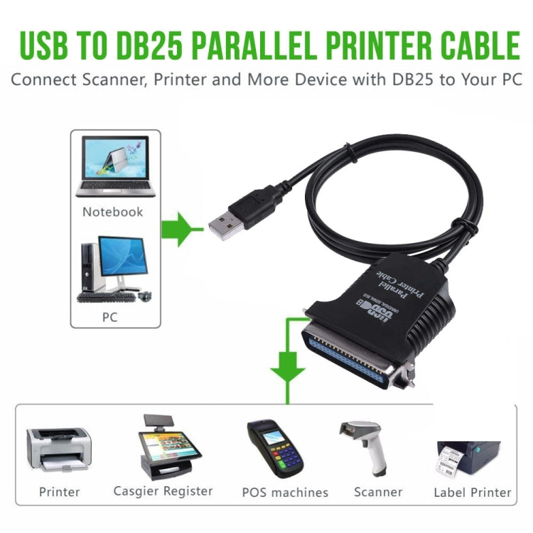 Câble USB vers parallèle 1284 pour imprimante - 1 m
