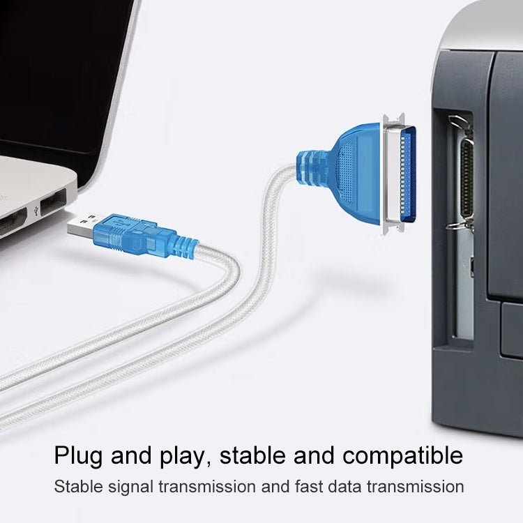 USB 2.0 to IEEE1284 Printer Cable, length: 1.5 m, USB 2.0 to IEEE1284 (Blue)