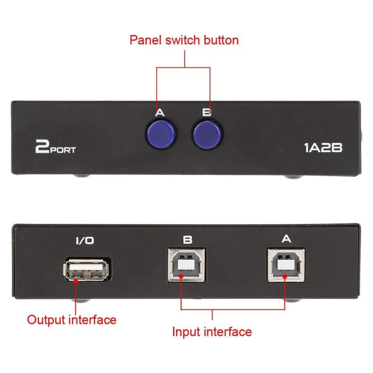 2-Port USB Switch for PC Gaming Accessories