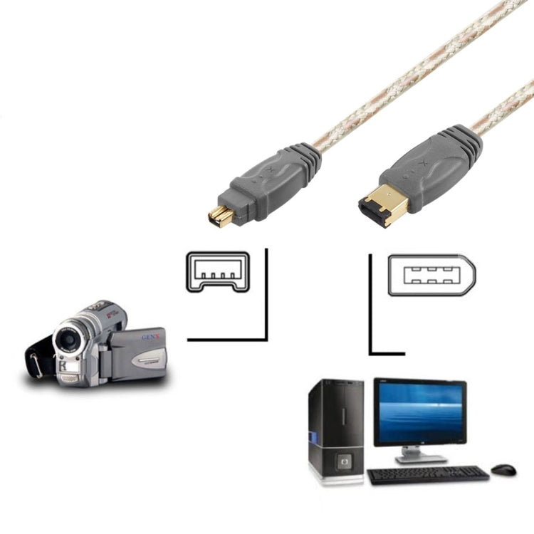 6 Pin to 4 Pin FireWire PC Cable - 5m