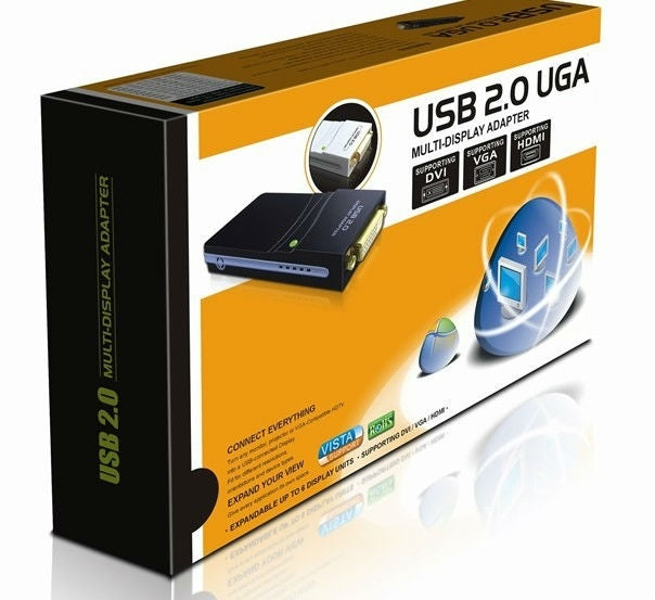 USB 2.0 to HDMI, VGA, DVI Adapter for Gaming PC