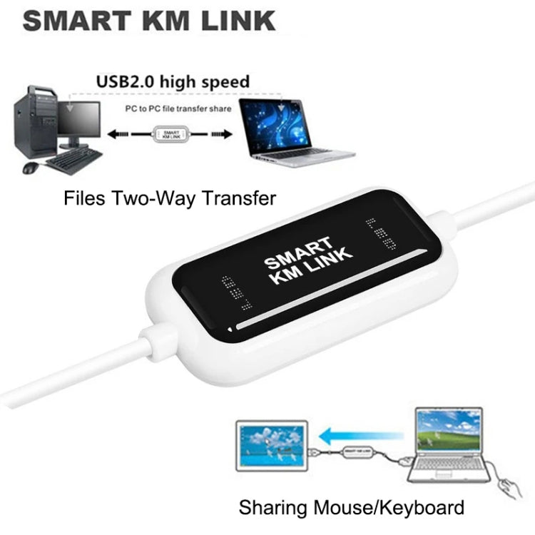 USB 2.0 Smart KM Link Cable for PC Keyboard and Mouse Sharing