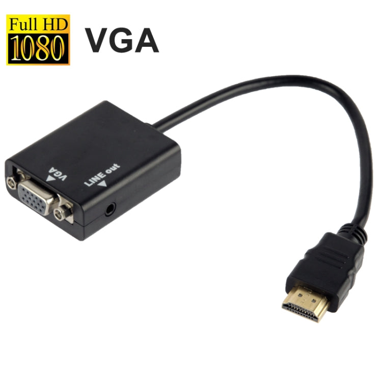Câble HDMI vers VGA Full HD 1080P avec audio 3,5 mm