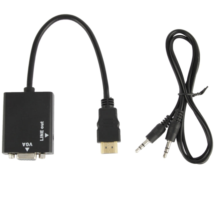 Câble HDMI vers VGA Full HD 1080P avec audio 3,5 mm