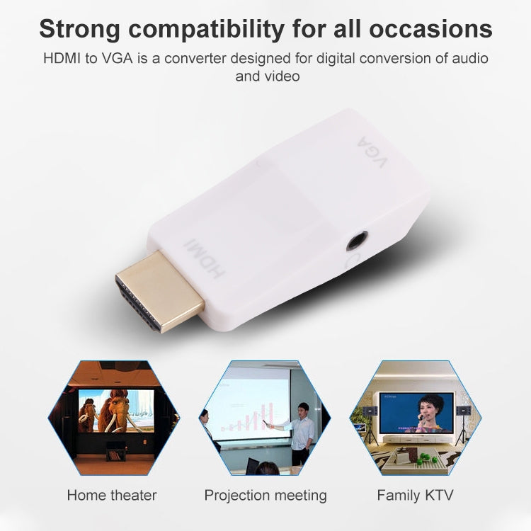 Full HD 1080P HDMI to VGA Adapter for PC and TV